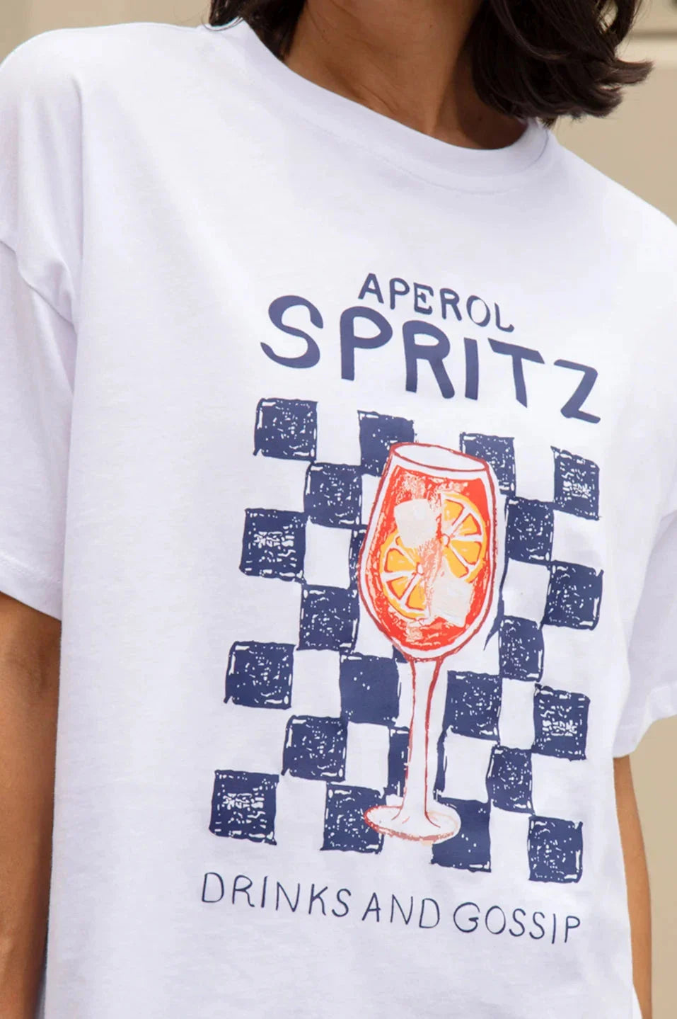 Aperol Oversized Graphic T-Shirt White