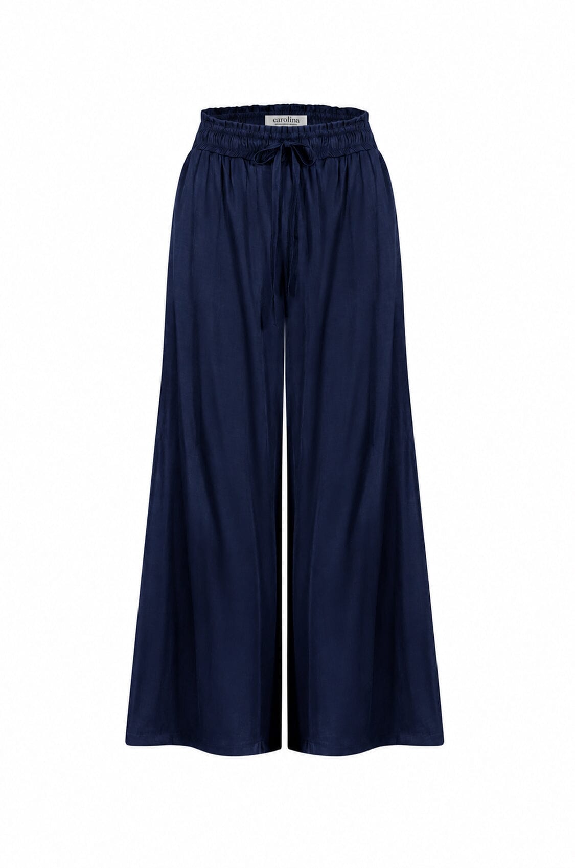 Vittoria Smocked Waist Wide Leg Pants Navy