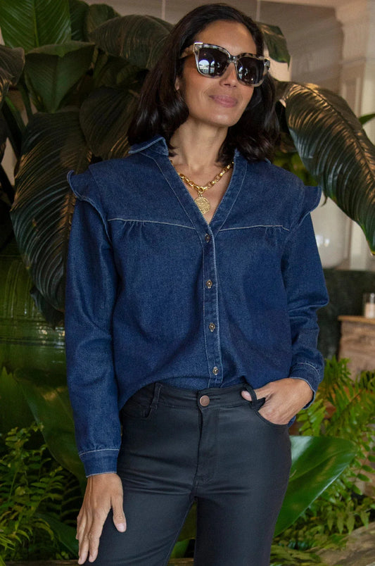 Larisa Long Sleeve Denim Top