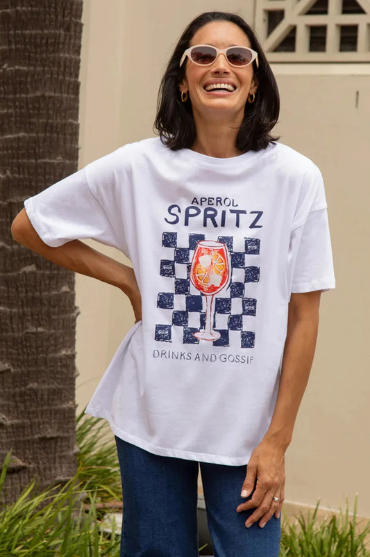 Aperol Oversized Graphic T-Shirt White