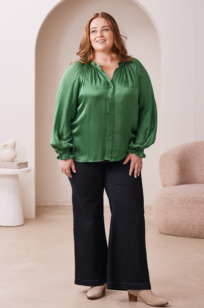 Sierra Long Sleeve Top Emerald