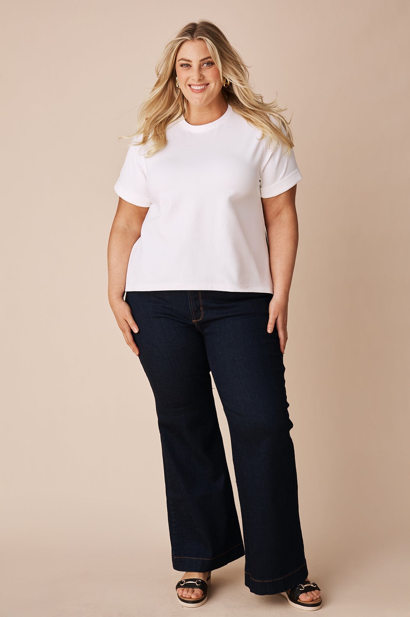 Clover Short Sleeve Top White
