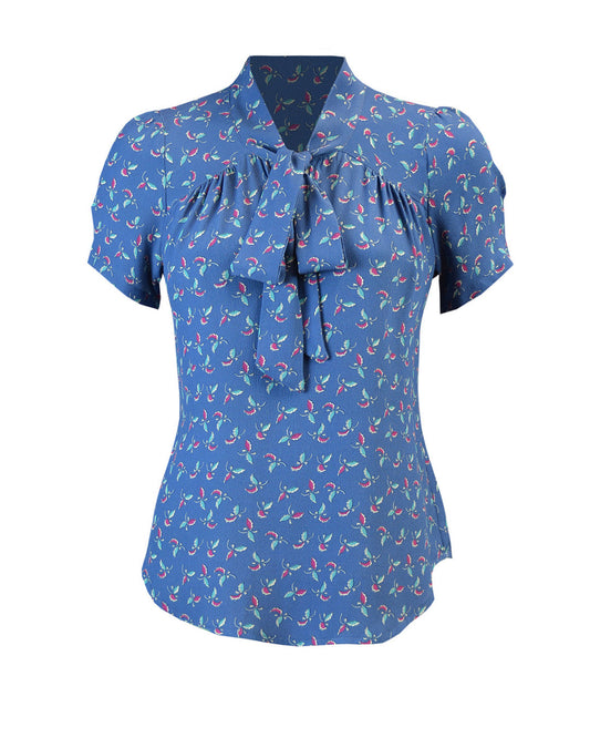 1930s Beau Blouse - Leaf Print