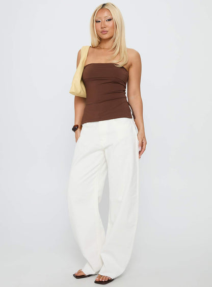 Strutter Strapless Top Chocolate