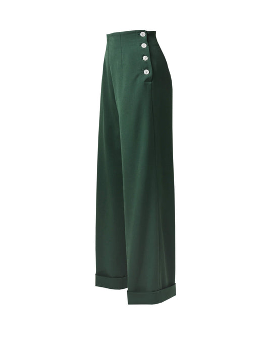 1940s Swing Trousers - Bottle Green