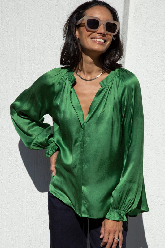 Sierra Long Sleeve Top Emerald