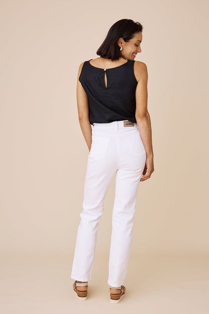 Katya Jeans White High Rise