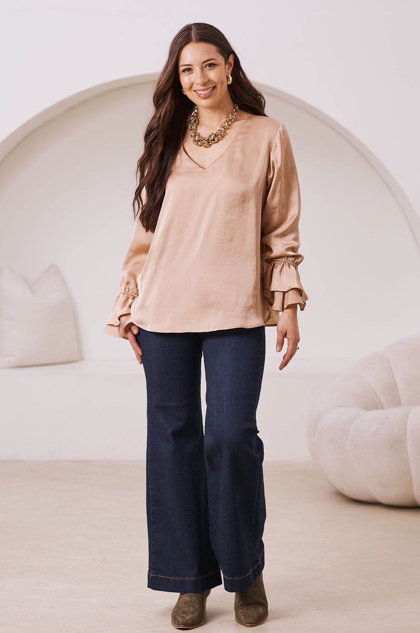 Lola Long Sleeve Top Espresso