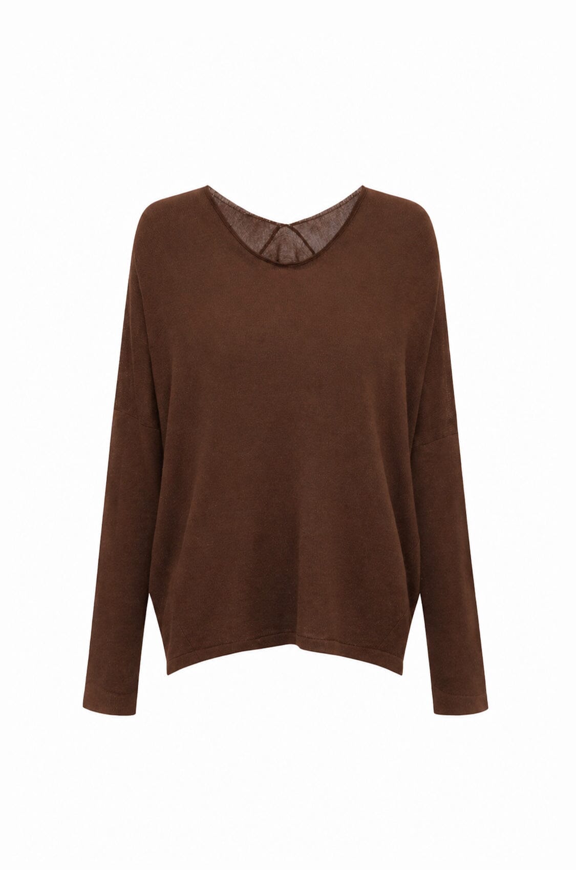 Sadie Fine Knit Jumper Chocolate