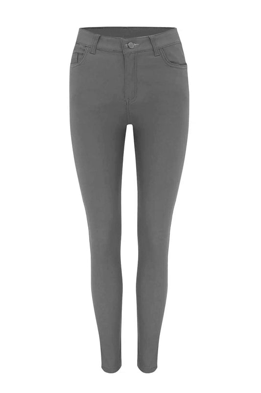 Amber Coated Skinny Jeans Grey