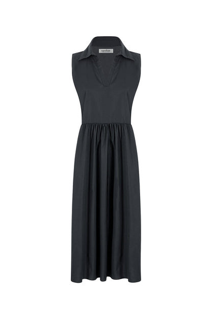 Emme Collared Dress Black