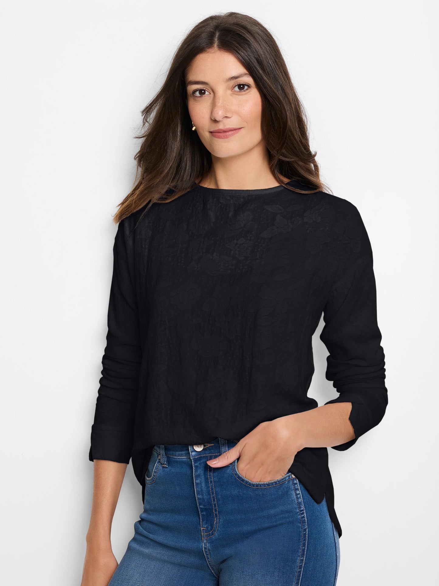 Easy Fit Lace Knit Tee