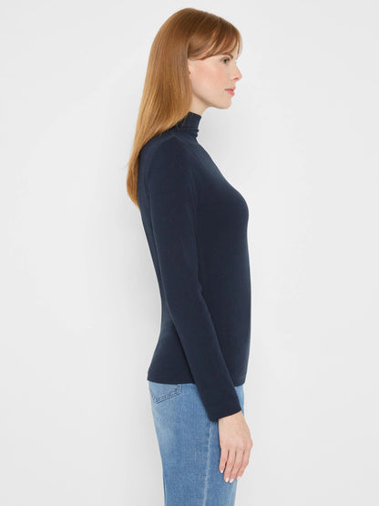 Perfect Knit Rib Long Sleeve Mock Tee