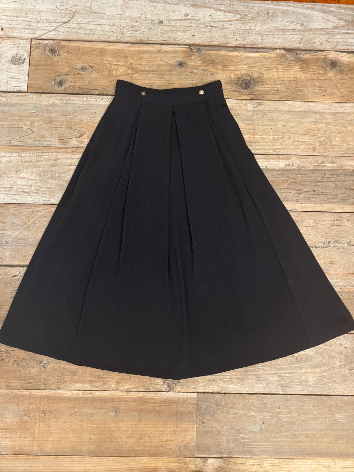 Rue Skirt in Black Crepe