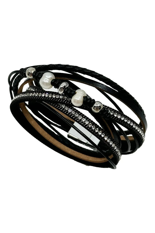 Mallorie Wrap Bracelet Black