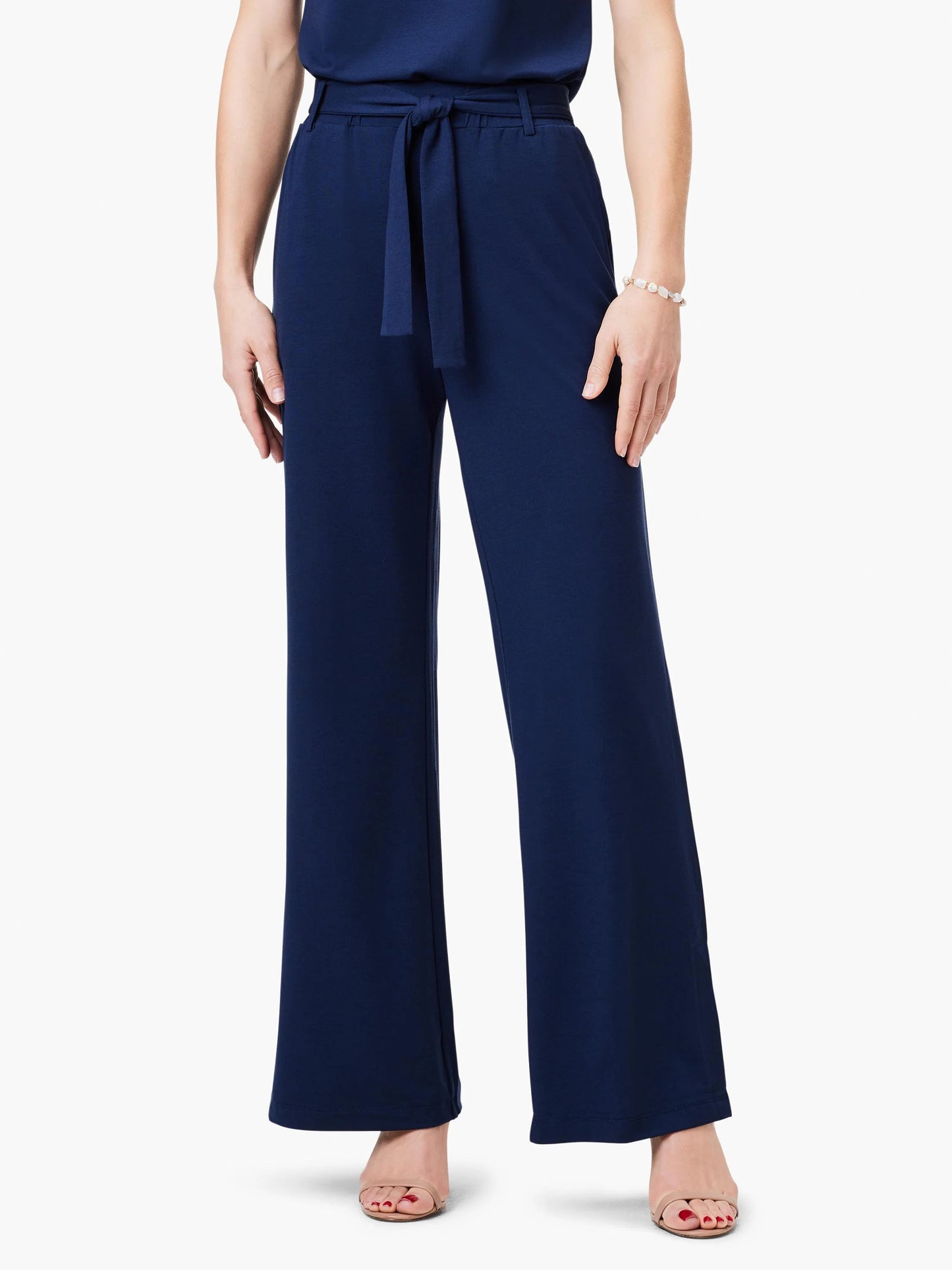 Wide Leg Polished Jersey Pant