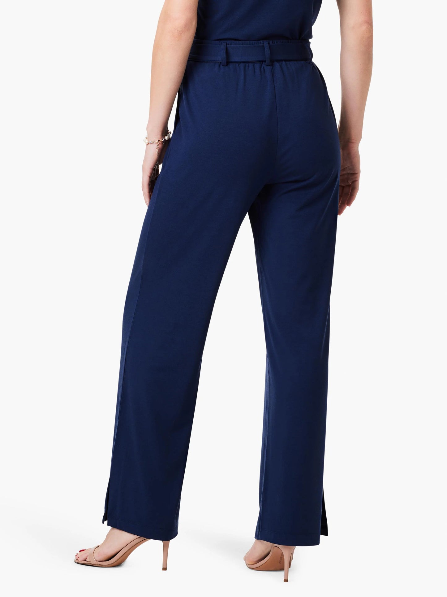 Wide Leg Polished Jersey Pant