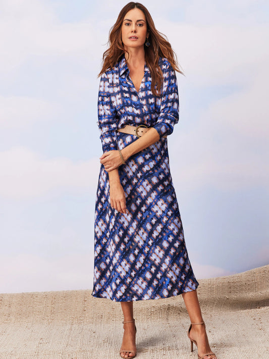 Shibori Glow Slip Skirt