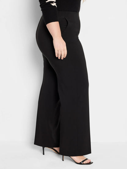 Stretch Knit Lenox Wide-Leg Pant