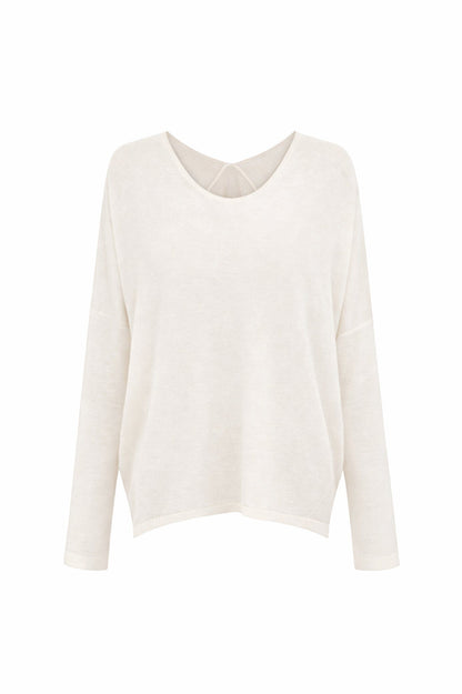 Sadie Fine Knit Jumper Ivory
