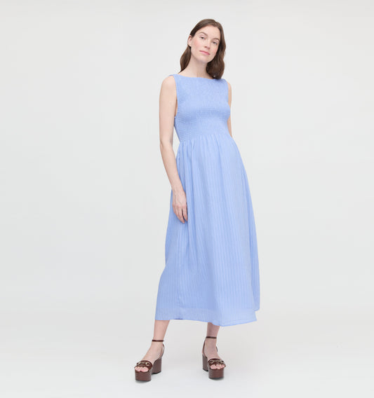 The Maternity Cosima Nap Dress - Bluebird