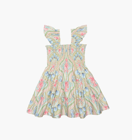 The Tiny Ellie Nap Dress - Sea Scroll