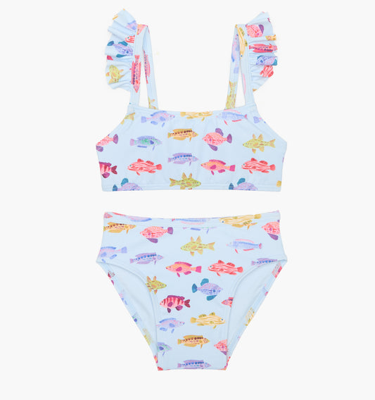 The Tiny Jordan Bikini Set - Blue Rainbow Fish