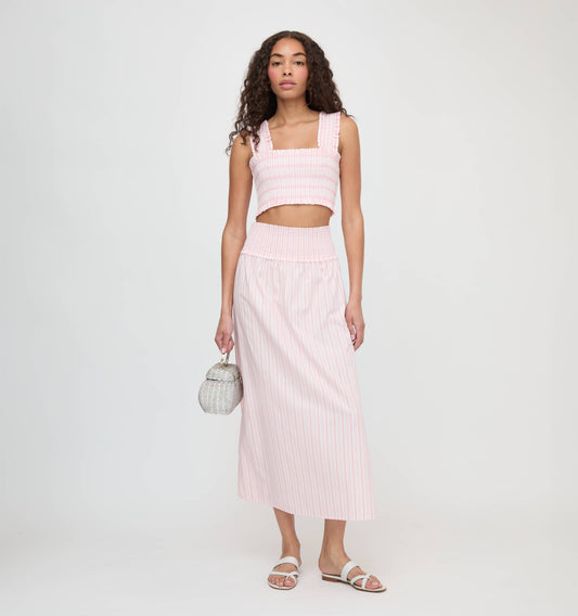 The Delphine Nap Skirt - Pink Variegated Stripe