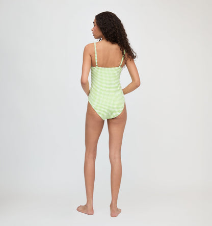 The Giana One Piece - Lime Gingham