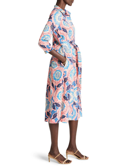 Scribble Blooms Shirt Dress