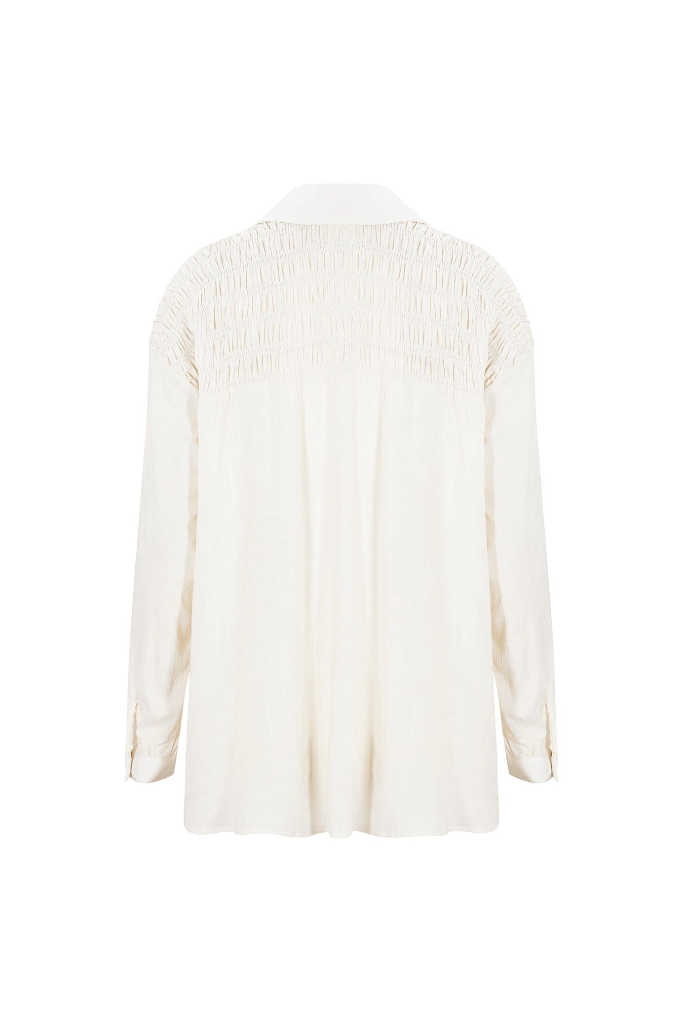 Wendy Long Sleeve Collared Shirt Ivory