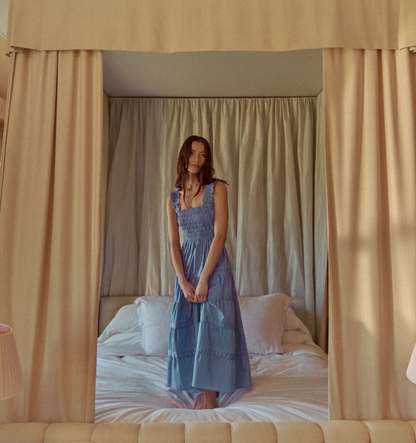 The Kimmy Nap Dress - Blue Stripe