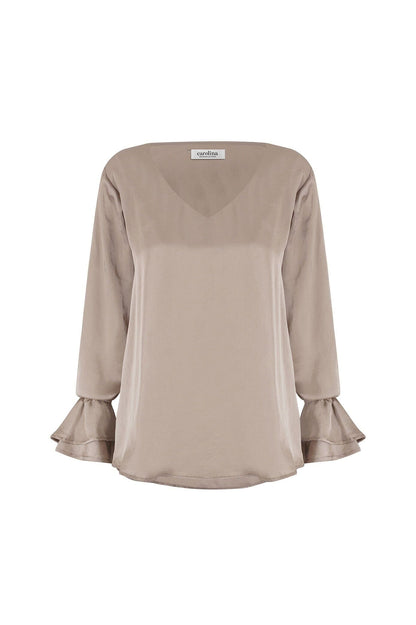 Lola Long Sleeve Top Almond